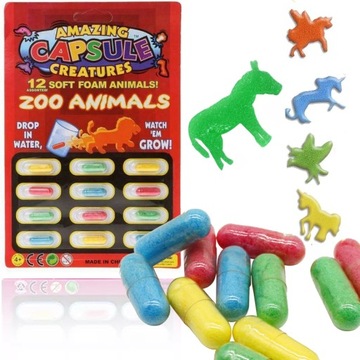 КАПСУЛЫ, РАСТУЩИЕ В ВОДЕ ЖИВОТНЫЕ, ИГРУШКА ДЛЯ ВАННЫ, ИГРА ДЛЯ ДЕТЕЙ