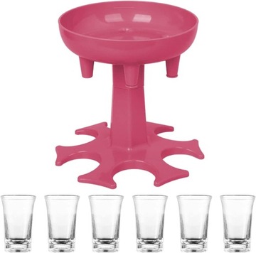 DOZOWNIK DO ALKOHOLU NA KIELISZKI DRINKI NALEWAK + 6 kieliszków w zestawie