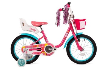 ДЕТСКИЙ ВЕЛОСИПЕД ДЛЯ ДЕВОЧКИ ВЕЛОСИПЕД 16 дюймов DOLLY PINK