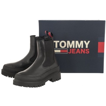 Buty Sztyblety Tommy Hilfiger Chelsea Foxing