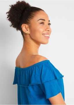 БЛУЗКА ЖЕНСКАЯ EA10 BONPRIX С РУКАВАМИ KR КАРМЕН 36 СИНЯЯ