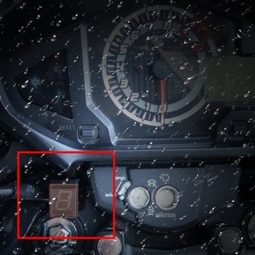 WYŚWIETLACZ BIEGÓW WSKAŹNIK MOTOCYKLA MOTOCYKLOWY NIEBIESKI WODOODPORNY