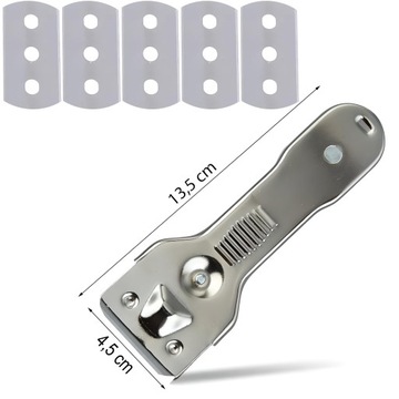 METALOWY SKROBAK SZYB PŁYT INDUKCYJNYCH 5X OSTRZY