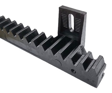 Нейлоновая зубчатая рейка со стальным стержнем 1м для ворот + элементы крепления