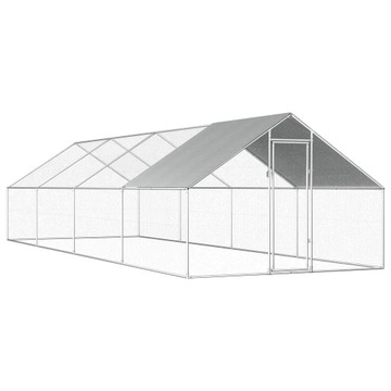Klatka zewnętrzna dla kurcząt, 2,75x8x1,92 m, stal