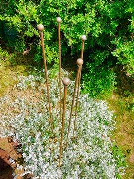 PALIK TYCZKA DO ROŚLIN 60CM PODPORA POMIDORÓW KWIATY METALOWA SOLIDNA 20szt