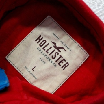 HOLLISTER _ MODNA KRÓTKA KOSZULKA POLO Z LOGO _ L/XL