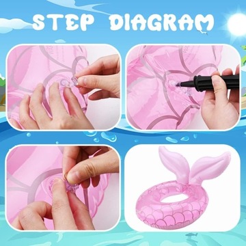 НАДУВНОЕ КОЛЬЦО С ХВОСТОМ РУСАЛОЧКИ ДЛЯ МАЛЕНЬКОГО РЕБЕНКА