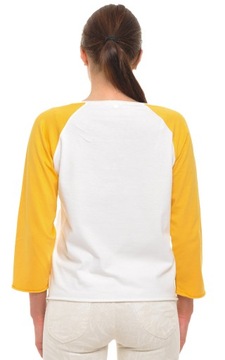 WRANGLER bluzka yellow RAGLAN CROP LS TEE _ S