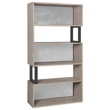 BIBLIOTECZKA REGAŁ NA KSIĄŻKI 80x30x149 CM SZARY