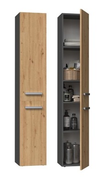 SZAFKA ŁAZIENKOWA SŁUPEK NEL II ANTRACYT-ARTISAN