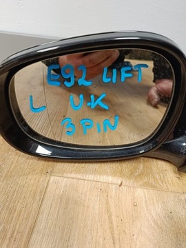 BMW E92 E93 FACELIFT ZRCÁTKO LEVÉ 3 PIN UK