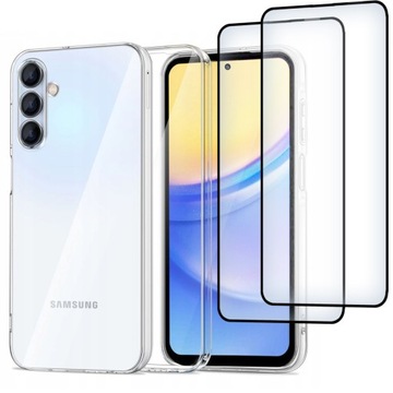 CIENKIE ELASTYCZNE ETUI CASE COVER OBUDOWA DO GALAXY A55 5G + 2-PAK SZKŁO