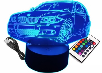 LAMPKA NOCNA 3D LED SAMOCHÓD WYŚCIGOWY RACING CAR