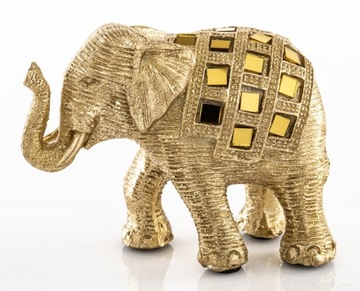 Фигурка слона золотой слон для украшения на удачу