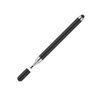 Rysik do ekranów telefonów tabletów 2w1 uniwersalny czarny