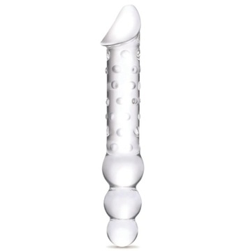 Szklane dildo dwustronne kulki - penis ADAM & EVE Glas Double Ended 30 cm