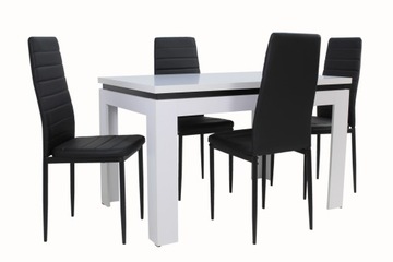 DUŻY stół + 4 krzesła do POKOJU salonu welur LOFT