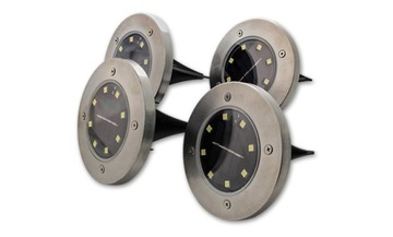 4x LAMPA LED SOLARNA WBIJANA 8XSMD zewnętrzna
