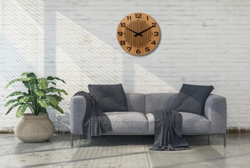 СОВРЕМЕННЫЕ НАСТЕННЫЕ ЧАСЫ 50 СМ ДРАКОН ИНТЕРЬЕР ДЕРЕВО БОЛЬШИЕ ЦИФРЫ