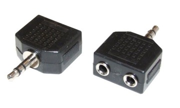 Przejście Jack 3,5mm wt - 2 x Jack 3,5mm gn