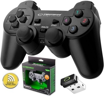 GAMEPAD PAD KONTROLER BEZPRZEWODOWY USB PC PS3 12 PRZYCISKÓW + WIBRACJA