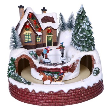 Рождественская деревня светодиодные движущиеся елочные сани
