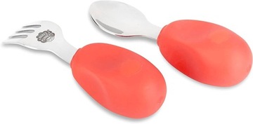 ЭРГОНОМИЧНЫЕ детские столовые приборы, легко держать, розы NANA'S MANNERS