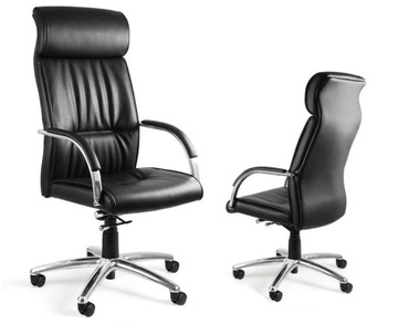 Fotel obrotowy ergonomiczny Brando skóra naturalna