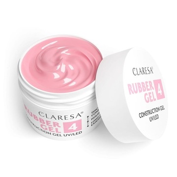 Claresa Żel budujący Rubber Gel 4 Średni malinowy róż 90g