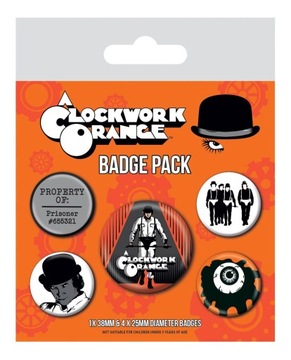 Przypinki do plecaka A Clockwork Orange Ultra Violence do ubrań Zestaw 5szt
