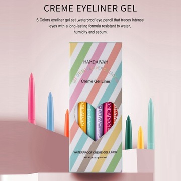 6 шт./компл. макияжа «кошачий глаз» водостойкий неоновый коло