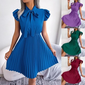 2023 New Women Mini Summer Dress Elegant Lace Up H