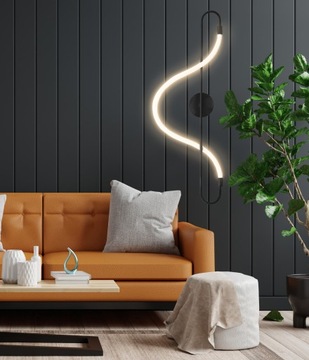 НАСТЕННЫЙ СВЕТИЛЬНИК ДЛИННЫЙ ЧЕРНЫЙ LINA LED