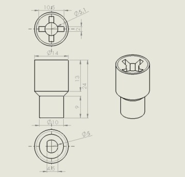 Муфта блендера Silvercrest - отверстие D