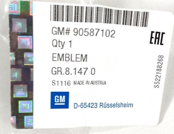 ZNAK ZNAKY LOGO MASKA OPEL ASTRA II G NOVÝ OE