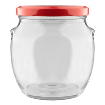 Słoik Amfora 520 ml DŻEM PRZETWORY + WIECZKO