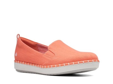 Baleriny Clarks Step Glow Slip pomarańczowe 39