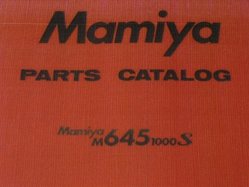 SERWISÓWKA Mamiya M645 1000S Parts Catalog UNIKAT!