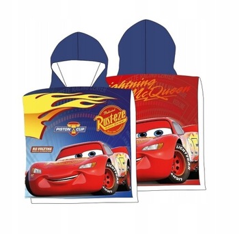 RĘCZNIK PONCHO 55x110 cm CARS AUTA