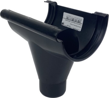 Odpływ pcv 90/50mm do rynny 90mm i rury 50mm GALECO PVC czarny RAL 9005
