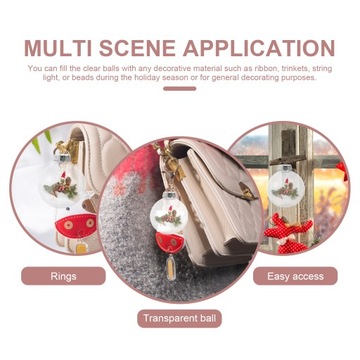 Прозрачные шары Новогодние украшения Прозрачные 12 шт.