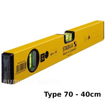 STABILA 02282 TYP 70 poziomnica alu 2 libelle 40cm