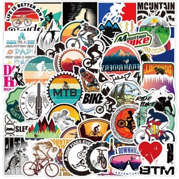 NAKLEJKI WLEPY STICKERS BOMB MIX ROWERY 50szt
