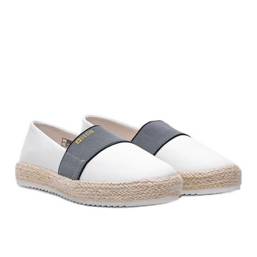 Białe Tkanina Buty Espadryle Big Star r.38