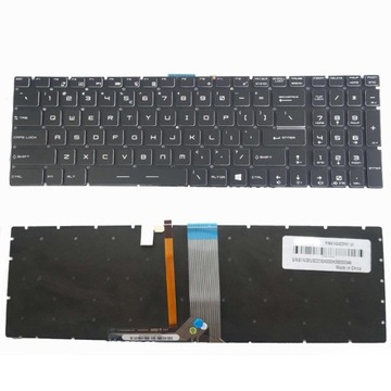 Клавиатура с английской раскладкой и подсветкой для MSI GE72, WS60, ,