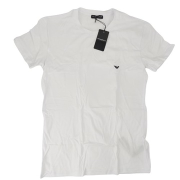 T-shirt męski Emporio Armani Iconic Logoband biały, bawełna, rozmiar L