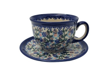 FILIŻANKA ZE SPODKIEM-CERAMIKA BOLESŁAWIEC