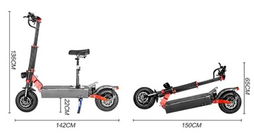Электрический самокат для взрослых S4-13 8000 Вт 85 км/ч 60V43AH 140 км 13 дюймов складной