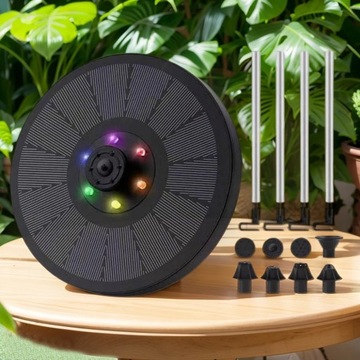 СВЕТОДИОДНЫЙ СОЛНЕЧНЫЙ САДОВЫЙ ФОНТАН, ПЛАВАЮЩИЙ В ПРУД RGB НАСОС